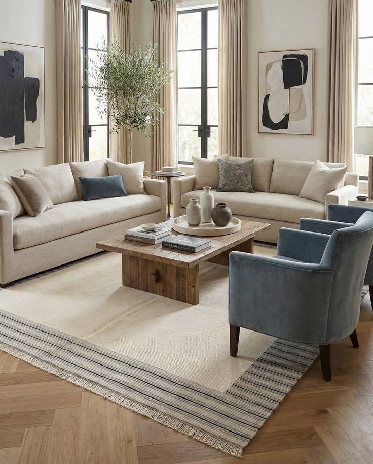 Detail image of 9' 7 x 12' 10 Hand Knotted Darya Wool Rug