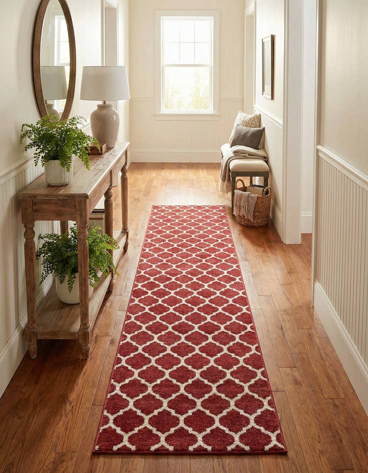 Detail image of 2' 7 x 10' Trellis Runner Rug