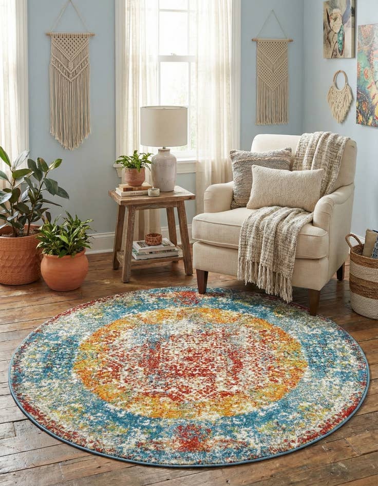 Detail image of 4' x 4' Venice Round Rug