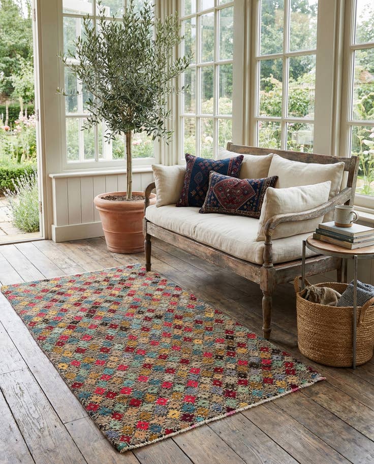 Detail image of 3' x 5' 4 Hand Knotted Balouch Wool Rug