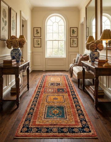2' 8 x 6' 7 Luribaft Wool Runner Rug
