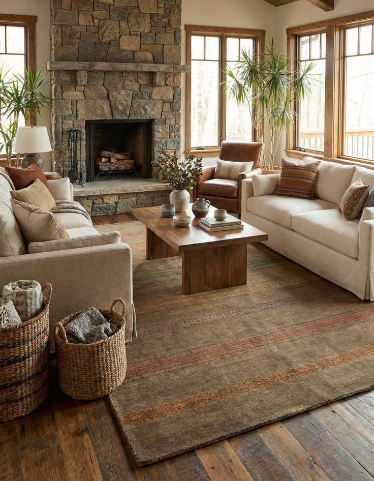 Detail image of 5' 6 x 8' 4 Juma Wool Rug