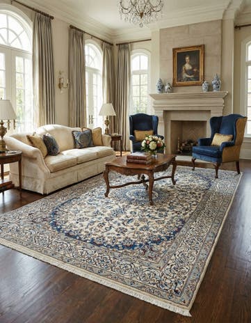 6' 7 x 10' Nain Wool Rug