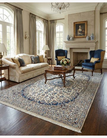 6' 7 x 10' Nain Wool Rug