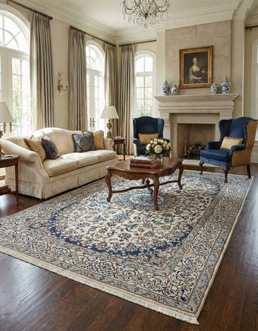 6' 7 x 10' Nain Wool Rug