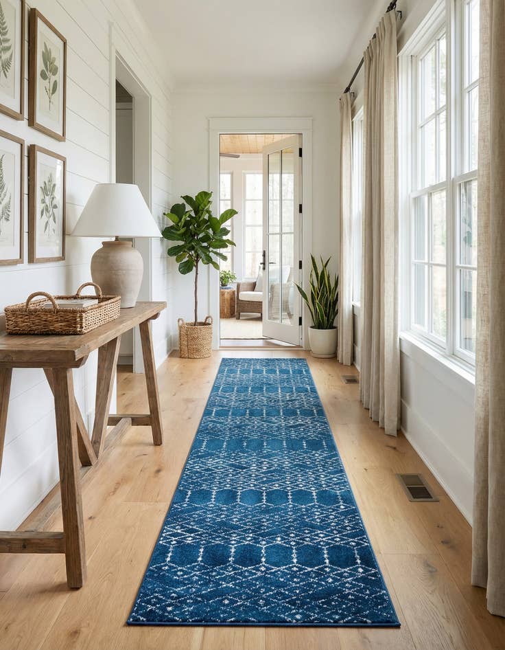 Detail image of 3' x 16' Paxon Trellis Runner Rug