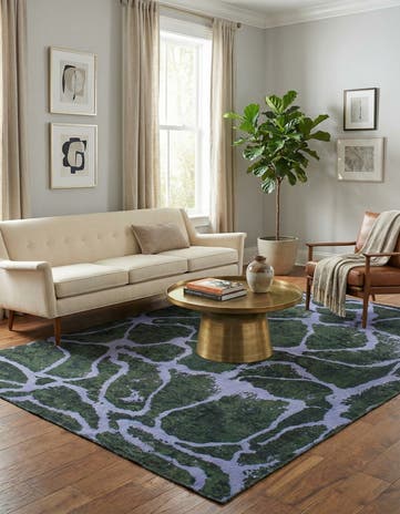 5' 5 x 7' 5 Hand Knotted Ultra Vintage Persian Wool Rug
