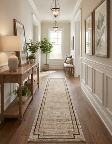 Brown Oasis Runner Rug