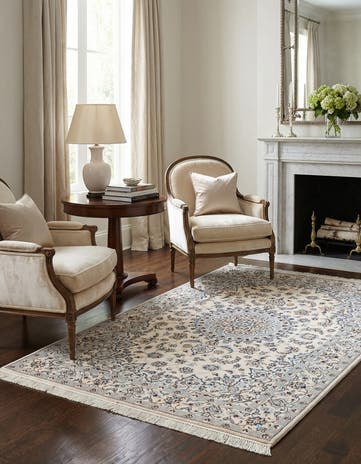 3' 4 x 5' 3 Hand Knotted Nain Persian Rug