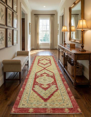 3' x 9' 7 Hand Knotted Peshawar Ziegler Runner Rug