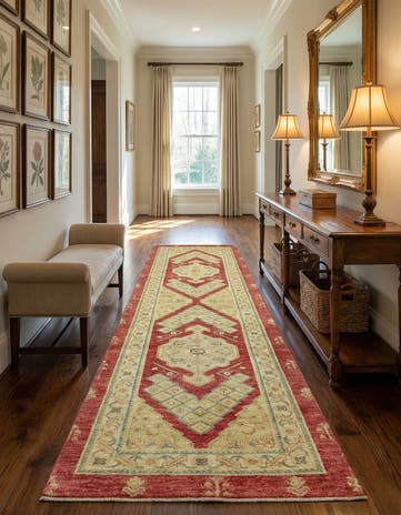3' x 9' 7 Hand Knotted Peshawar Ziegler Runner Rug