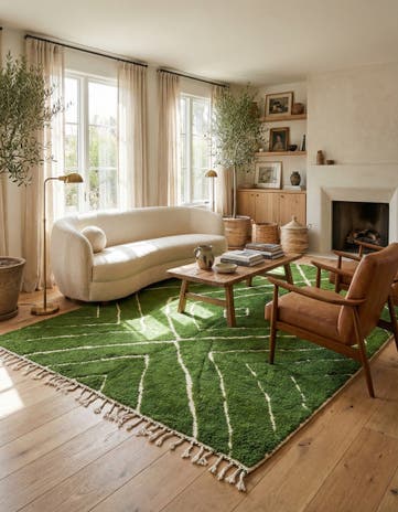 6' 10 x 10' 2 Hand Knotted Moroccan Wool Rug