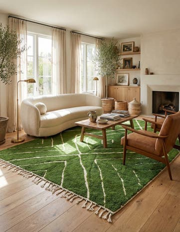 6' 10 x 10' 2 Hand Knotted Moroccan Wool Rug