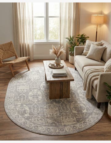 Gray Lola Oval Rug