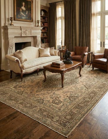 8' 1 x 11' 2 Hand Knotted Kashmar Persian Wool Rug