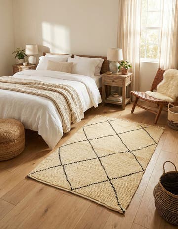 3' 1 x 4' 11 Hand Knotted Moroccan Wool Rug