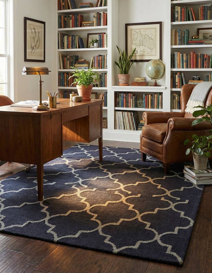 Detail image of 5' 1 x 8' Luna Wool Rug