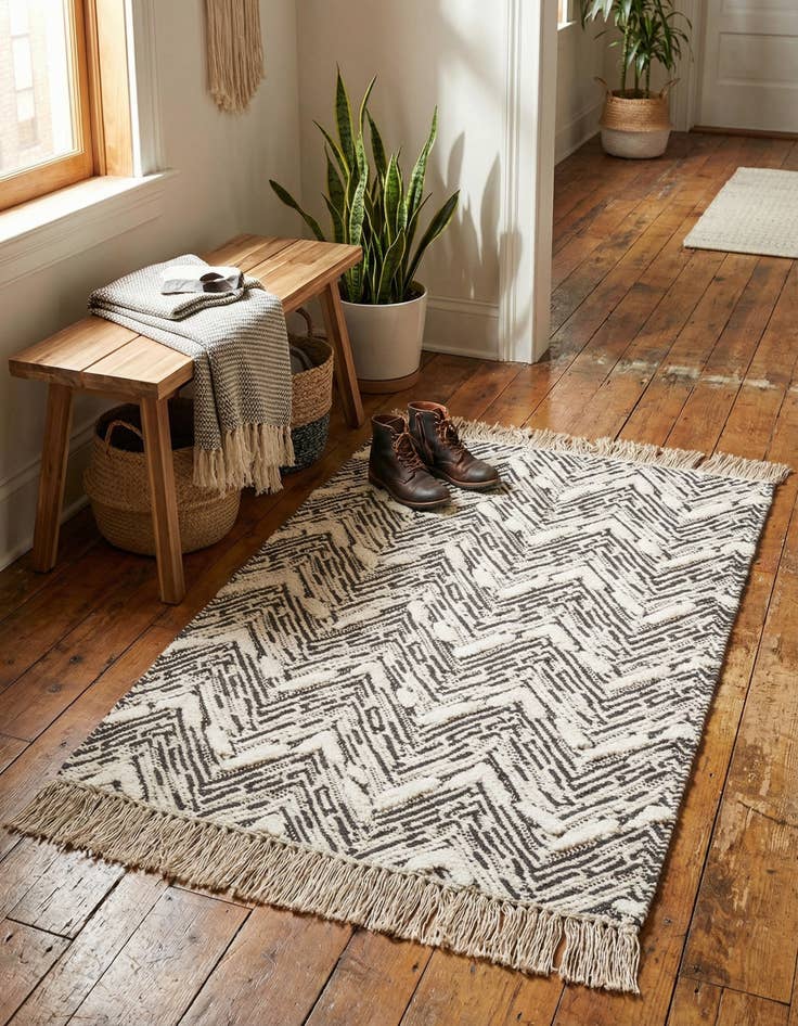 Detail image of  2' 2 x 3' 1  Hand Braided Jute Rug