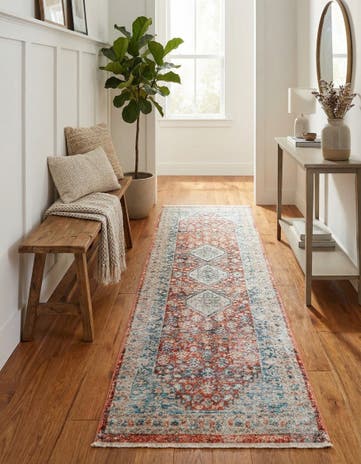 Red Newport Runner Rug