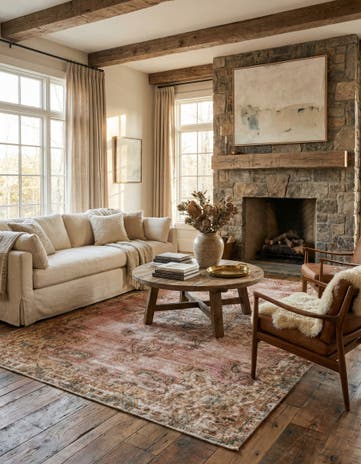 7' x 10' 10 Hand Knotted Ultra Vintage Persian Wool Rug