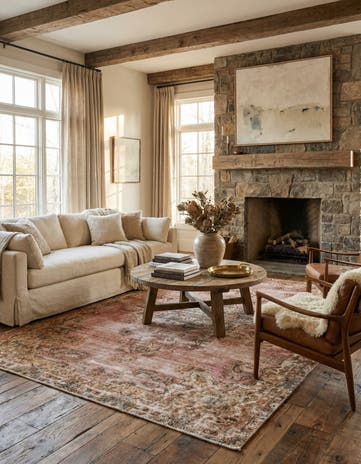 7' x 10' 10 Hand Knotted Ultra Vintage Persian Wool Rug