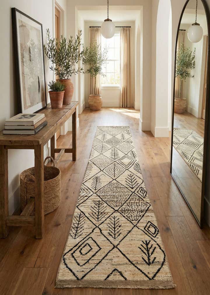 2' 11 x 16' 11 Hand Knotted Moroccan Wool Runner Rug