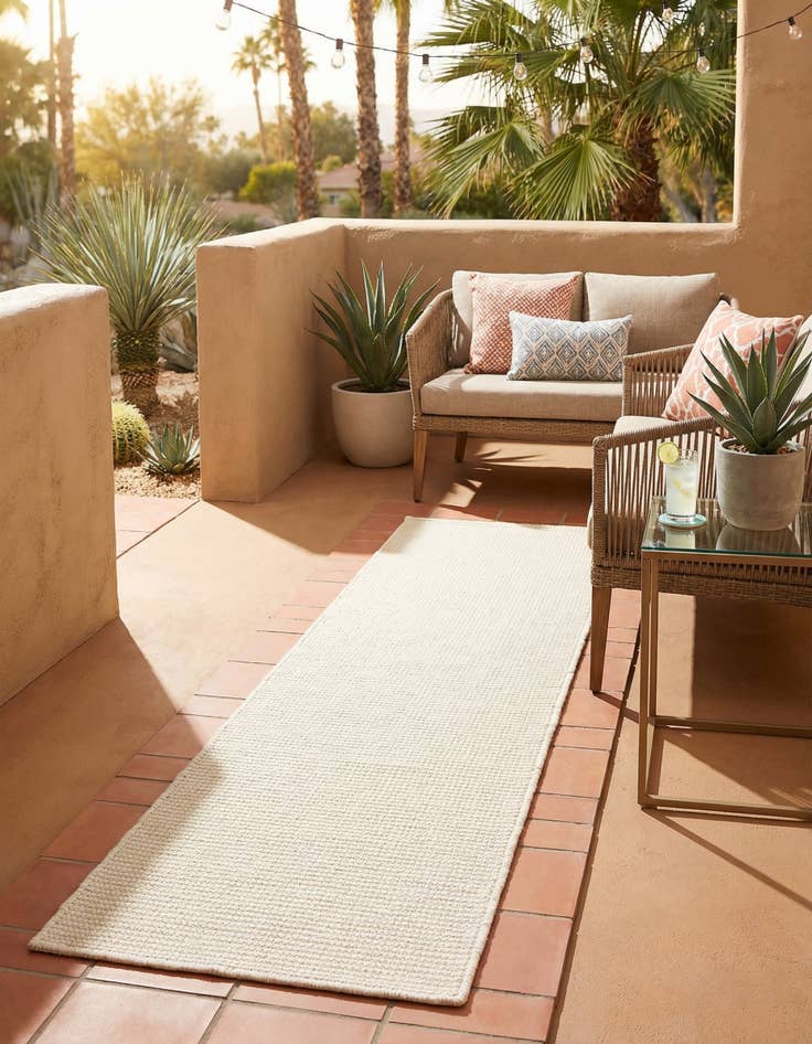 Detail image of 2' x 4' 1  Washable Jill Zarin Palm Springs Indoor / Outdoor Runner Rug