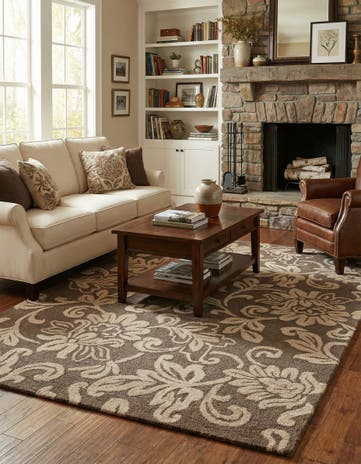 5' x 8' Agra Wool Rug