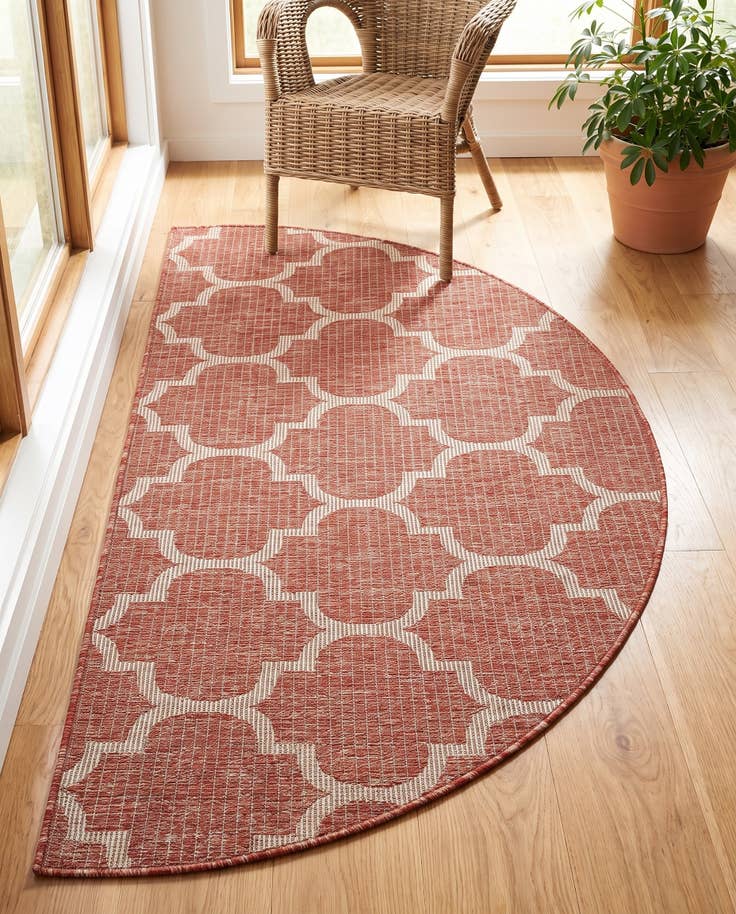 Detail image of 3' x 6' Easy-Clean Trellis Indoor / Outdoor Hearth Rug