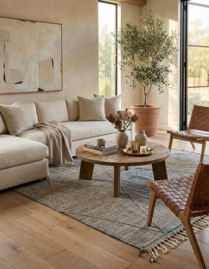 Detail image of 6' 5 x 10' 2  Hand Knotted Moroccan Wool Rug