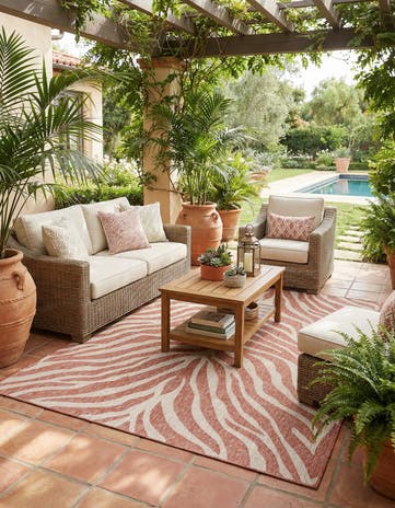 9' x 12' Easy-Clean Safari Indoor / Outdoor Rug
