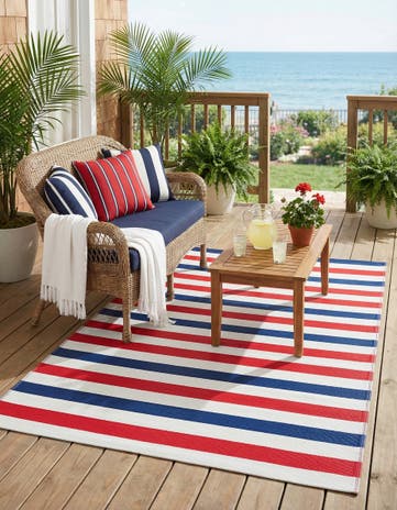 5' x 8' Easy-Clean Vista Breeze Indoor / Outdoor Rug