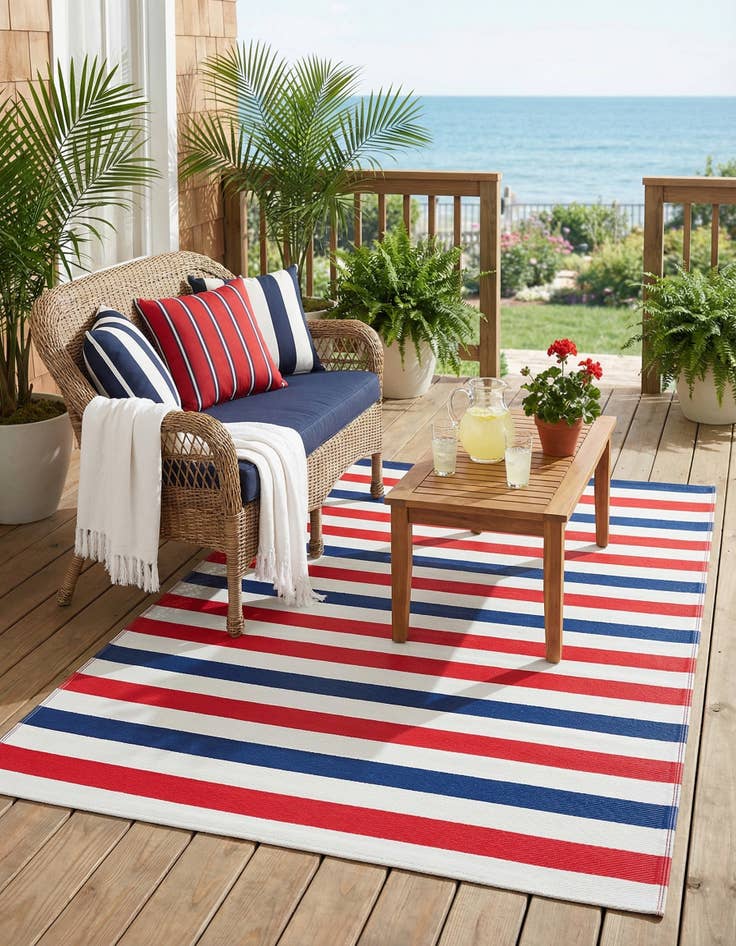 Detail image of 5' x 8' Easy-Clean Vista Breeze Indoor / Outdoor Rug
