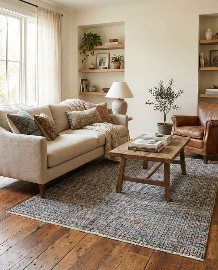 4' 9 x 6' 3 Hand Knotted Darya Wool Rug