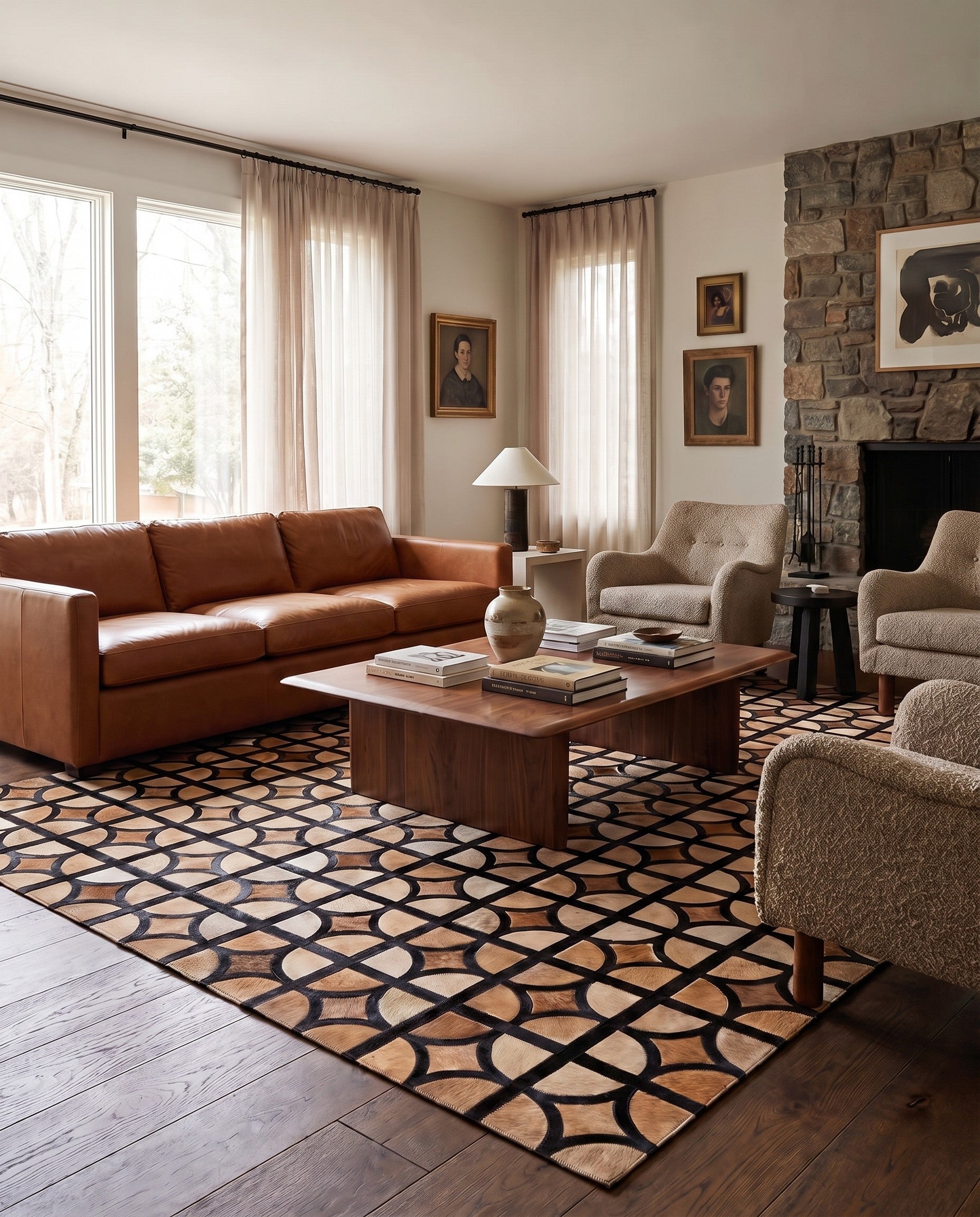 5' x 7' 10 Cowhide Rug