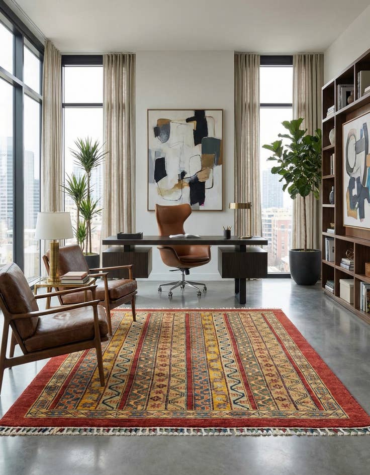 Detail image of 3' 9 x 5' 10  Hand Knotted Ariana Ziegler Rug