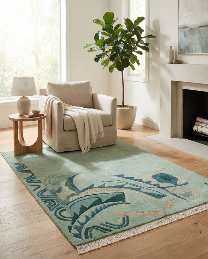 5' 5 x 7' 6 Hand Knotted Tibet Wool Rug