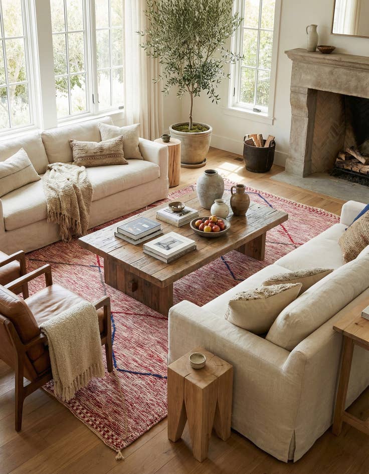 Detail image of 6' 4 x 10' 2  Hand Knotted Moroccan Wool Rug