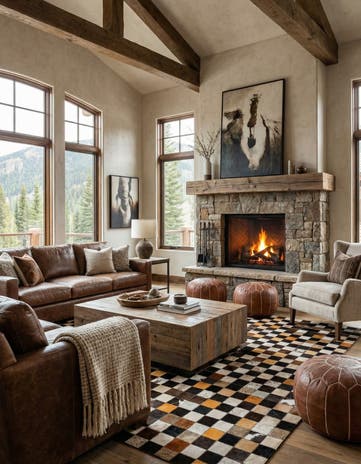 5' 2 x 8' Cowhide - Patchwork Rug