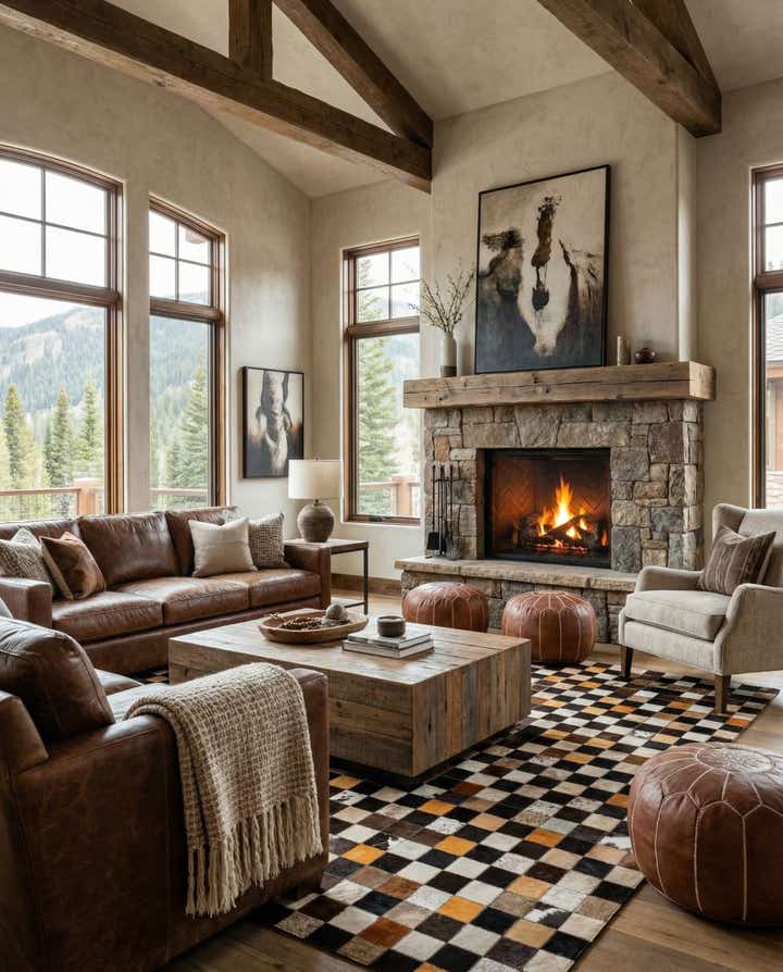 5' 2 x 8' Cowhide - Patchwork Rug