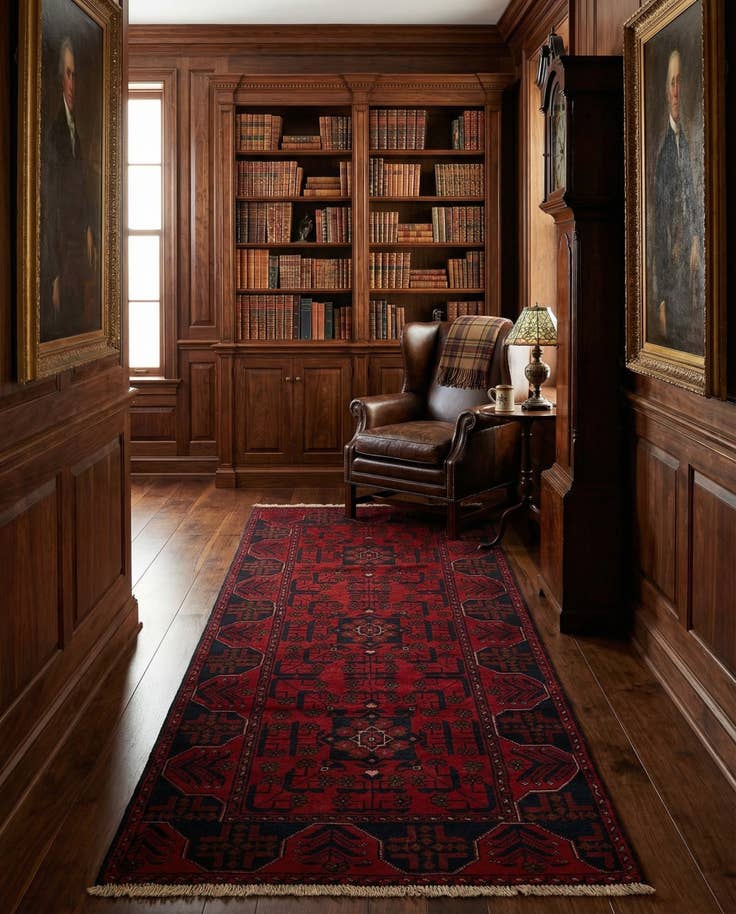 Detail image of 2' 9 x 6' 4 Hand Knotted Khal Mohammadi Wool Runner Rug