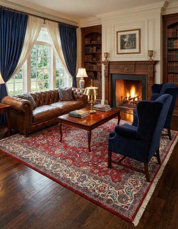 6' 2 x 10' 4 Sarouk Wool Rug