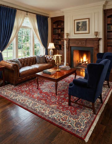6' 2 x 10' 4 Sarouk Wool Rug