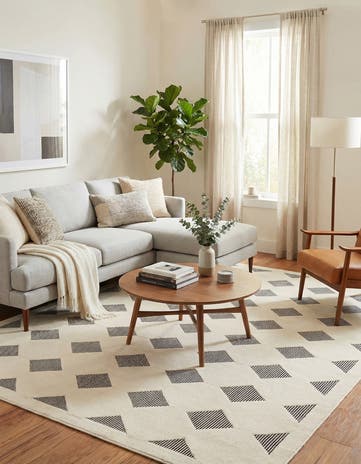 Black and White Prismatic Rug