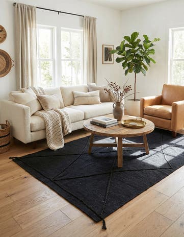 5' 5 x 8' Hand Knotted Moroccan Wool Rug
