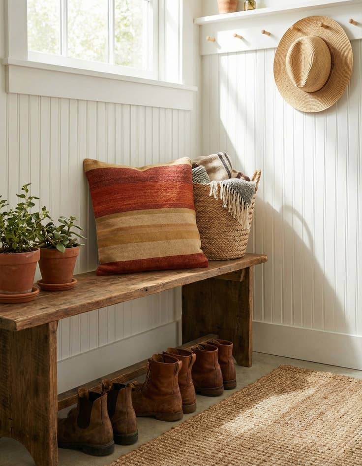 Detail image of 2' x 2' 2  Hand Woven Pillow Wool Square Rug