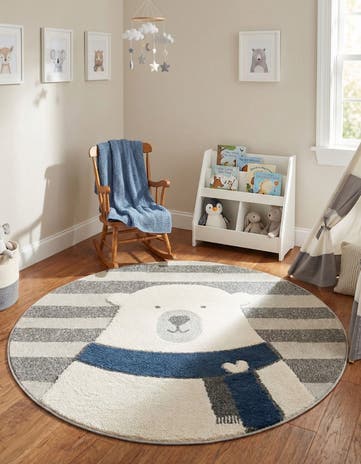 5' x 5' Whimsy Kids Round Rug