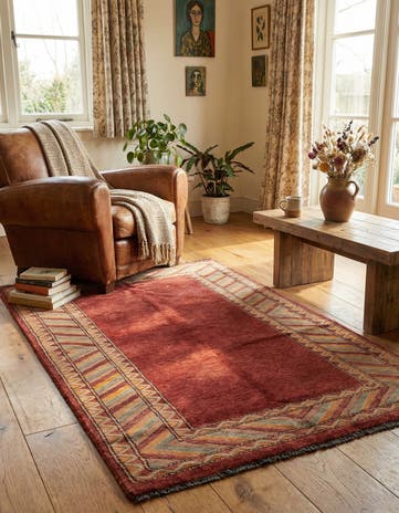 3' 2 x 5' 2 Hand Knotted Kashkuli Gabbeh Oriental Wool Rug