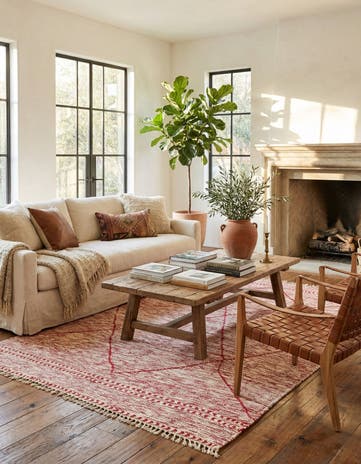 5' x 8' 5 Hand Knotted Moroccan Wool Rug