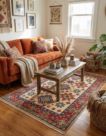 4' x 6' Hand Knotted Kazak Rug